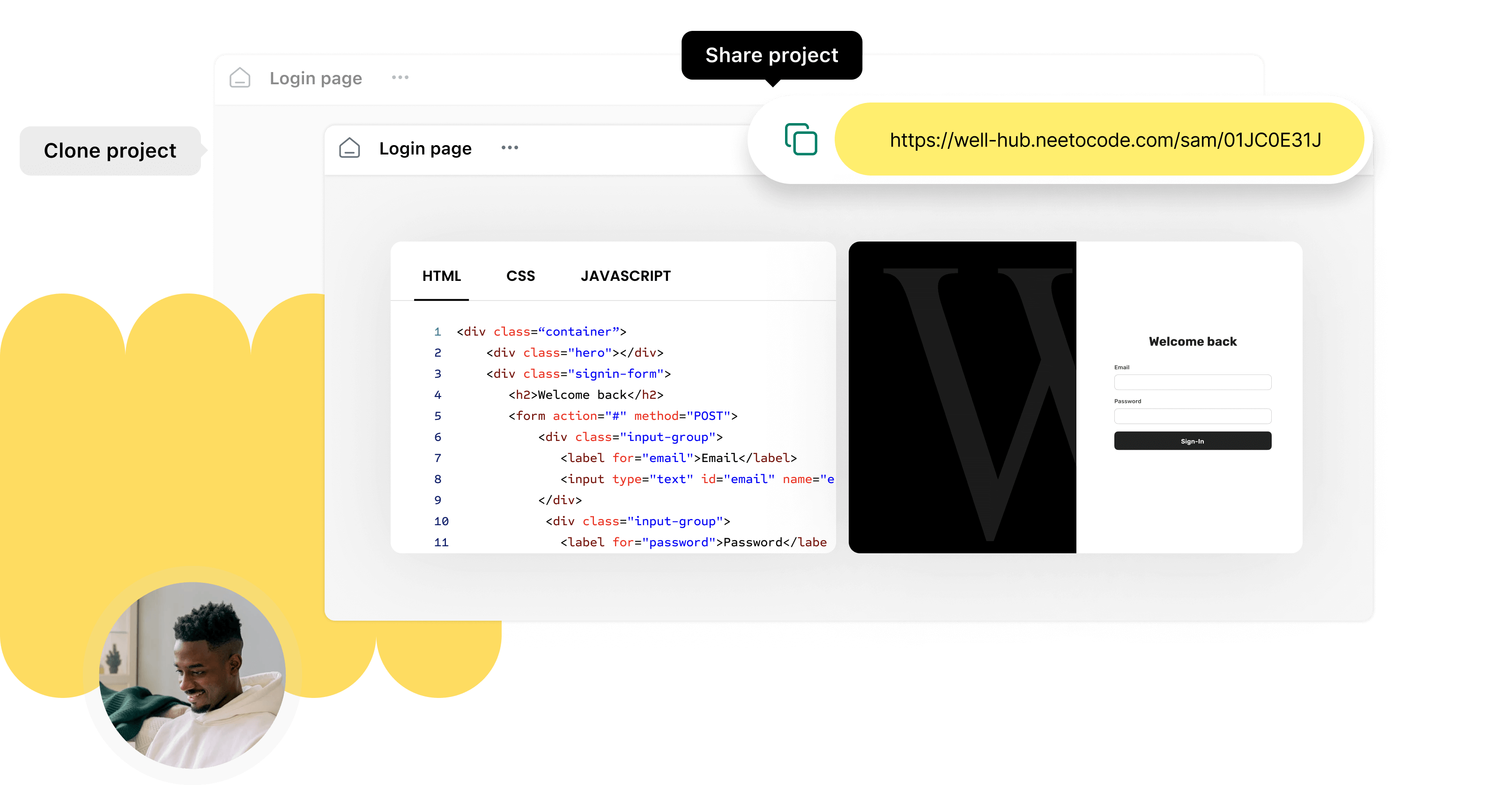 Share your project with ease.
