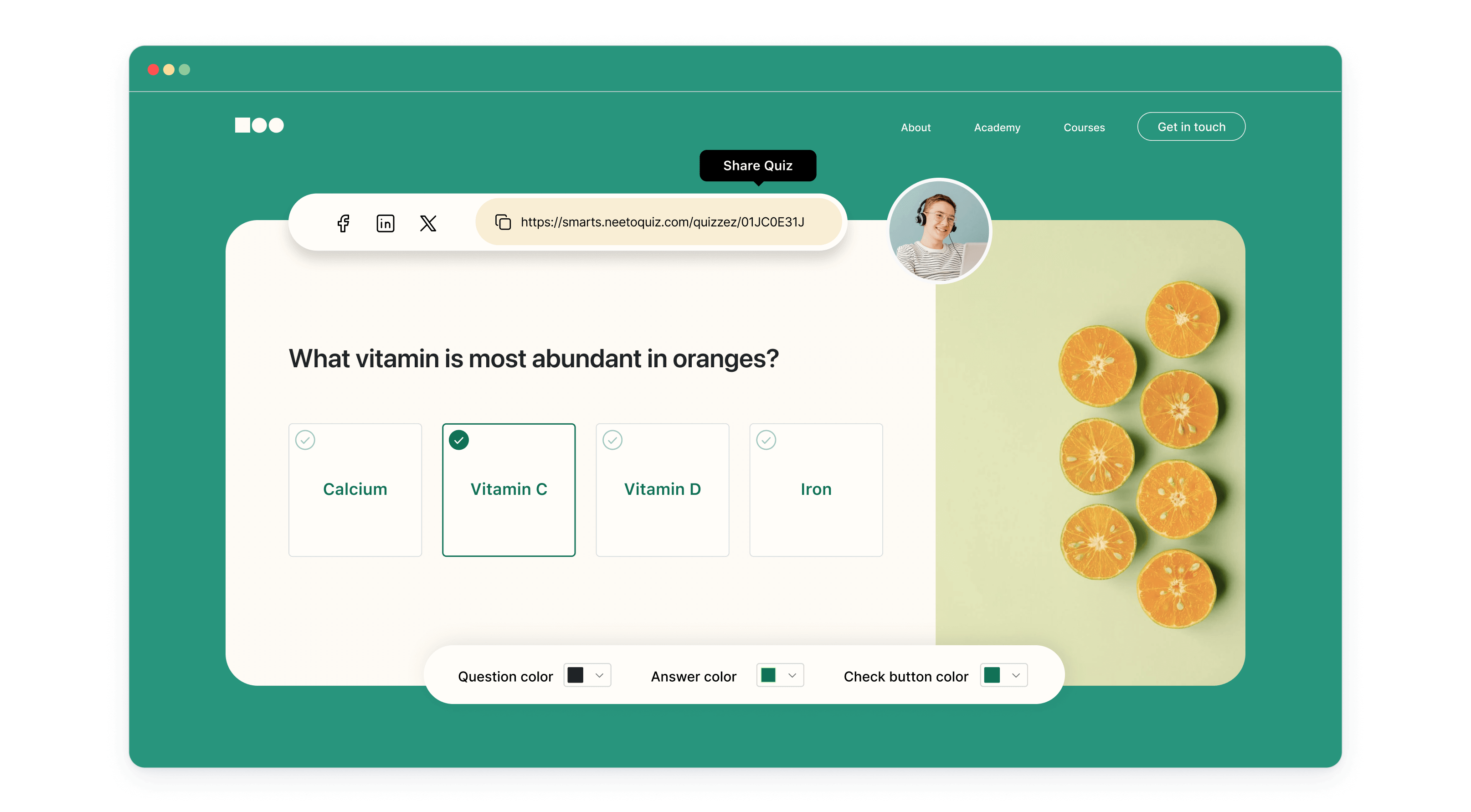 Create & share engaging quizzes.