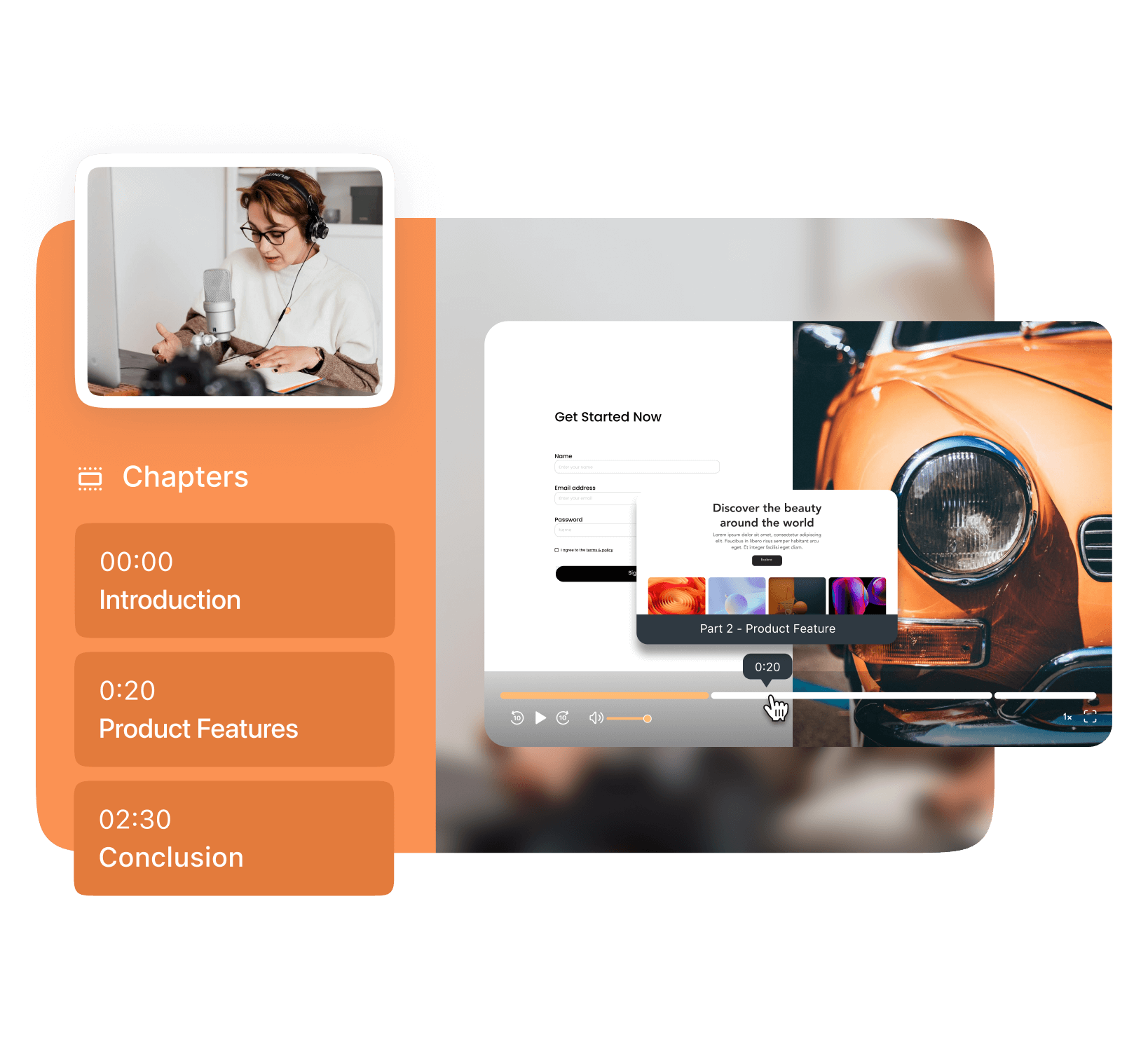 Chapter creation for easy navigation.