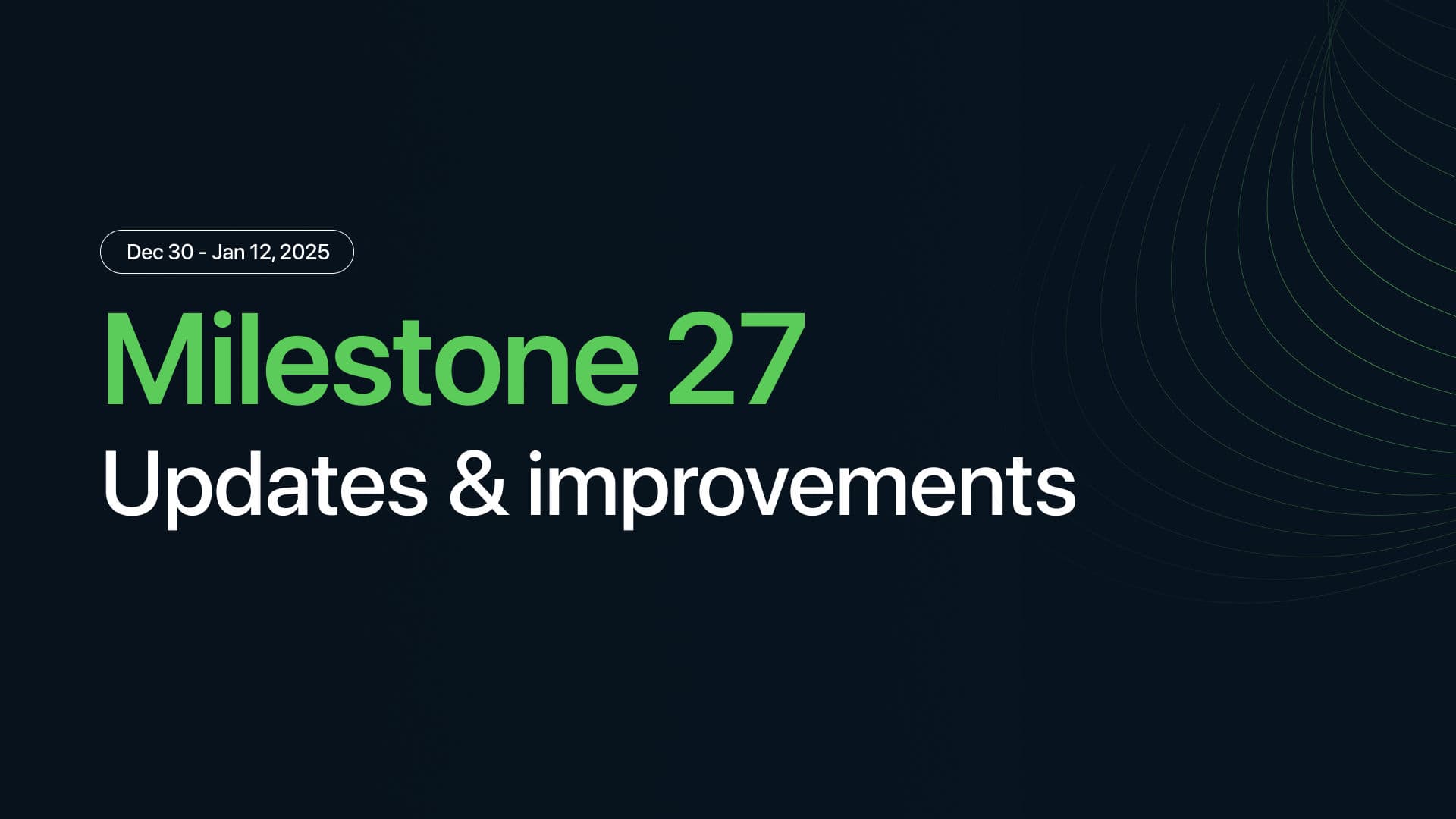 Milestone M27 - fixing bugs
