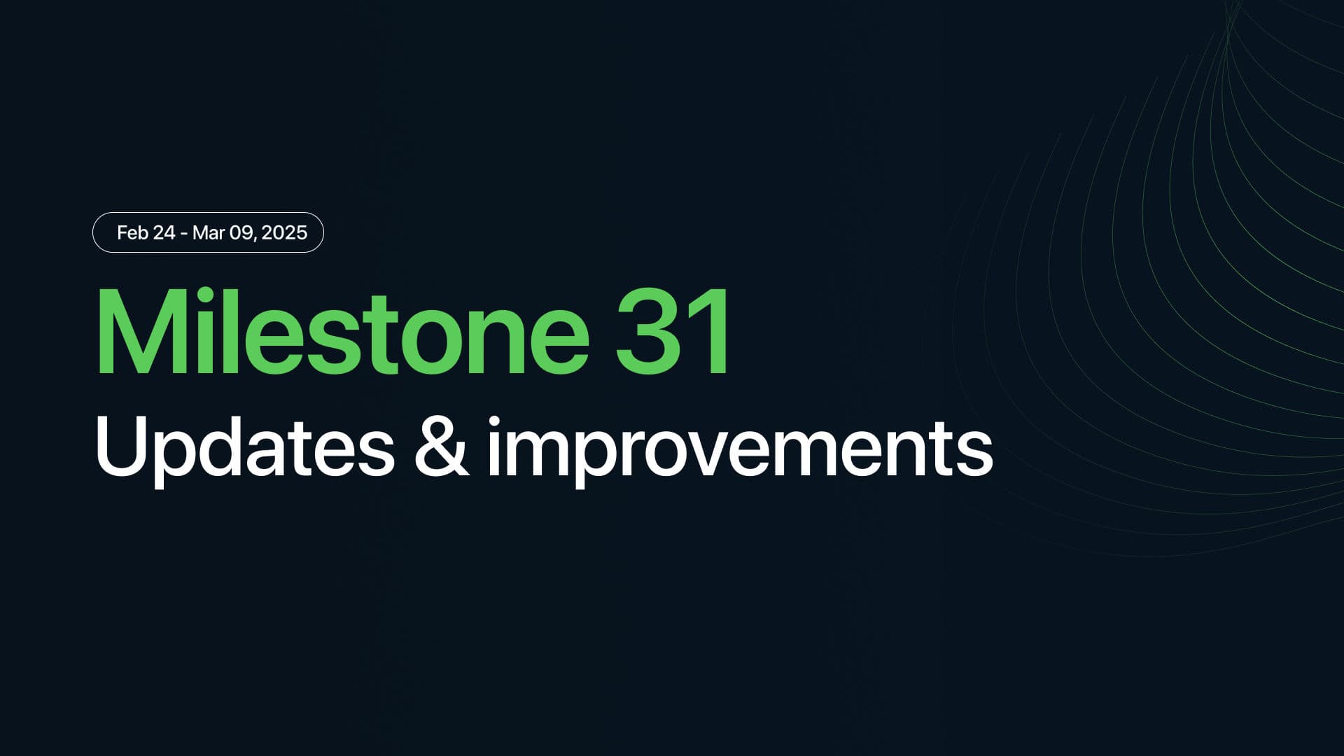 Milestone M31 - slow response, gcc compiler, DB perf improvements and more