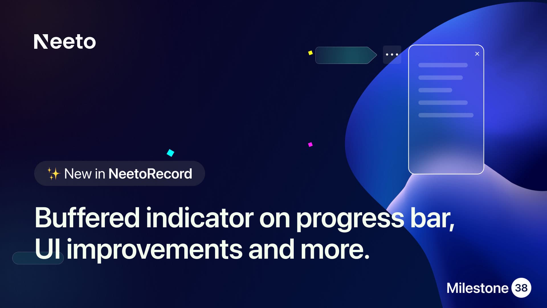 Milestone M38 - Buffered indicator on progress bar, improved CTA feature, UI improvements and more